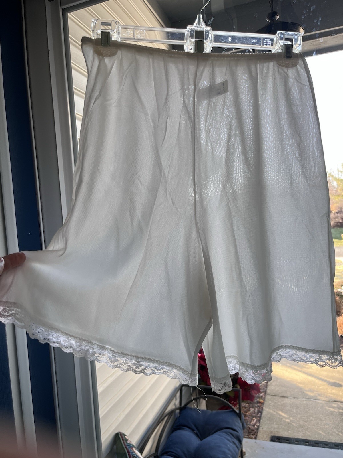 Vtg JCPenny Nylon Bloomers Pettipants Slip Women’s Medium Antron Nylon White