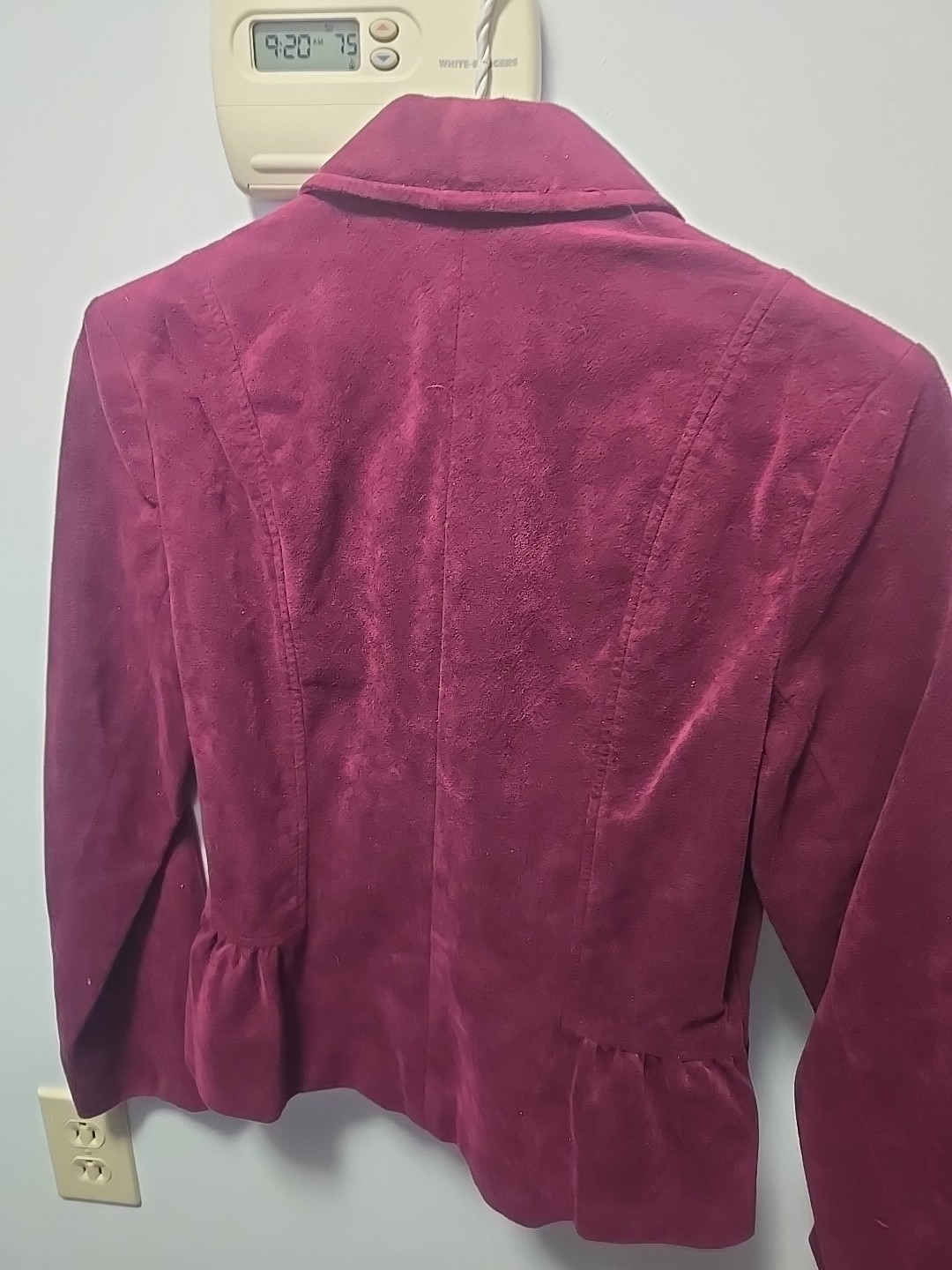 Vintage 70s Gino Rossi Wilson Ultrasuede Berry Blazer Jacket Made in USA Size 6
