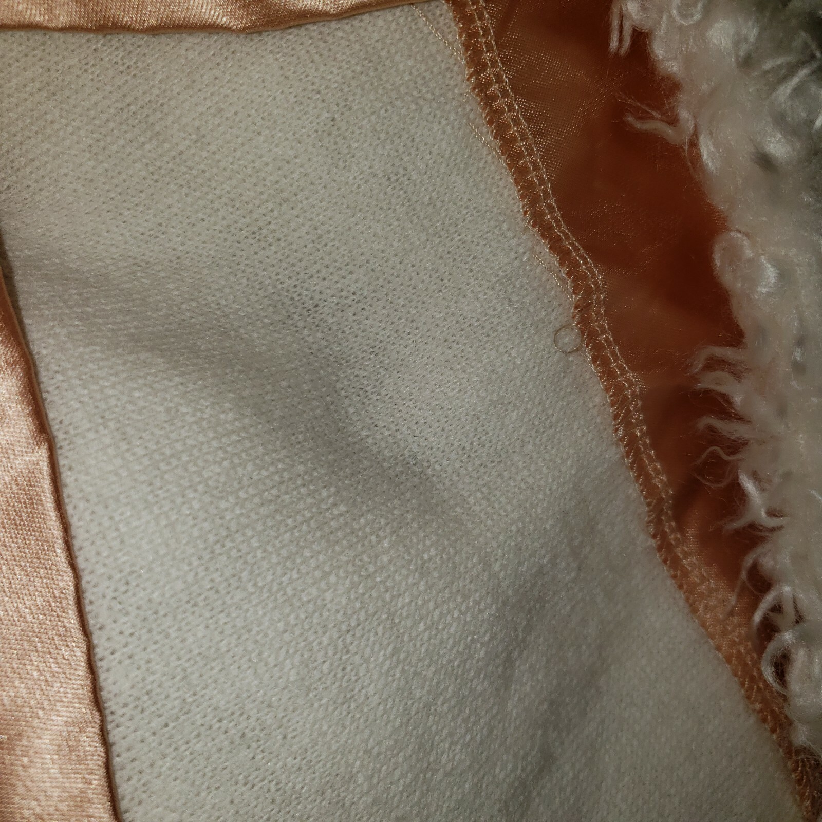 Vintage Women’s White Winter Jacket w/ Matching Headband, sz L