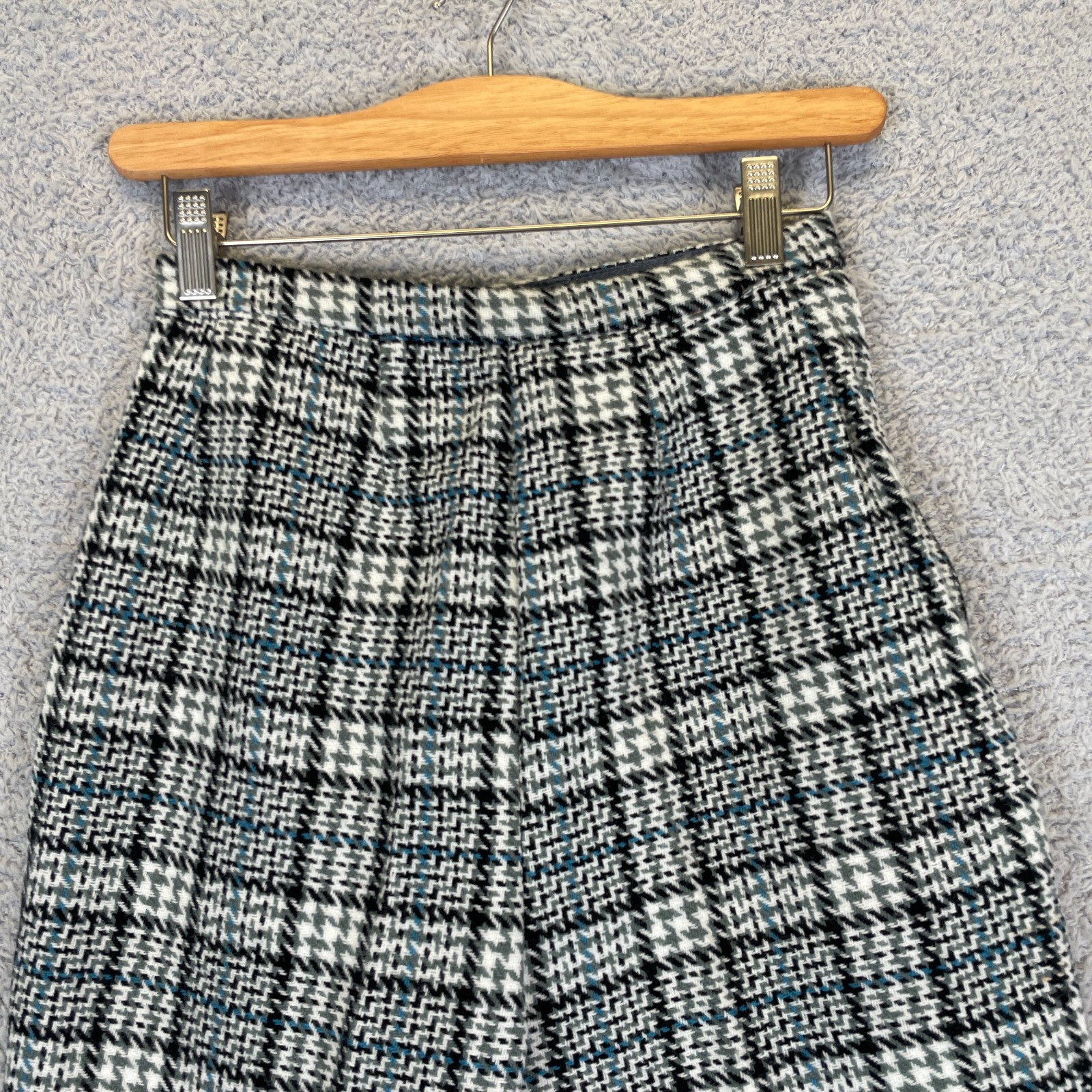 Vintage 70s Preppy Retro Prince of Wales Check Glen Plaid Pants 26″x31″ Japan