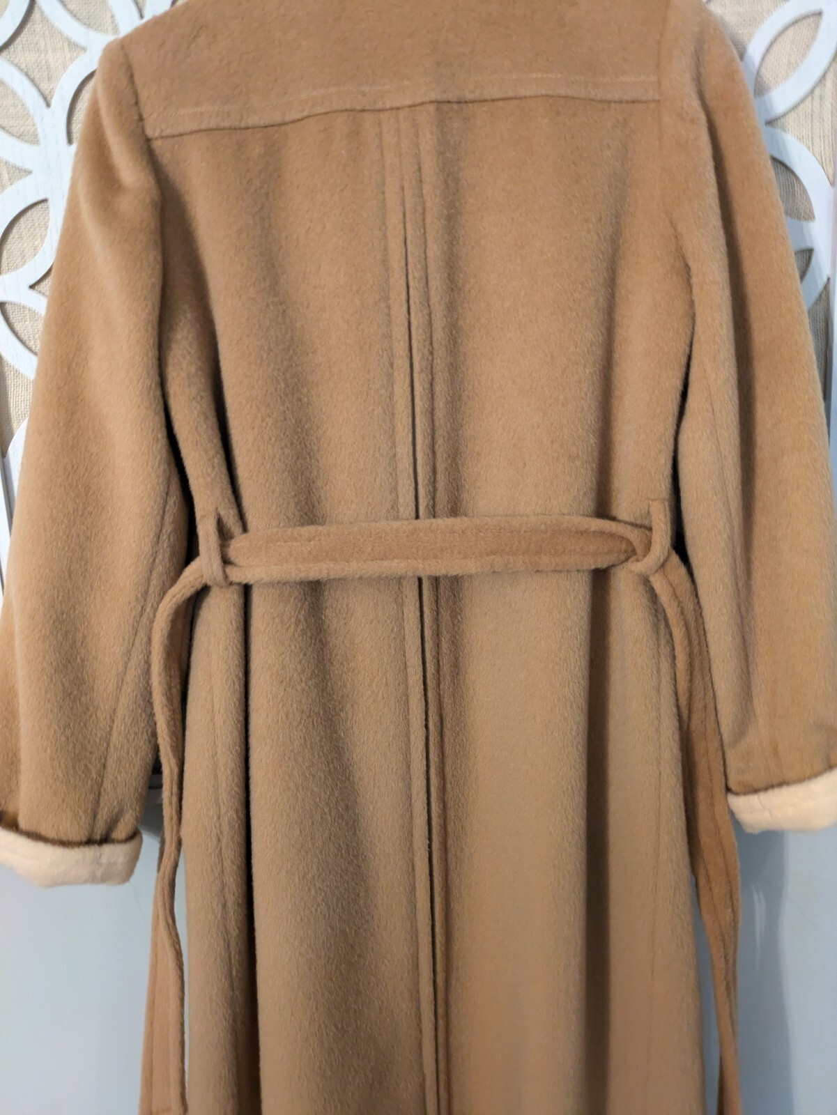 Vtg Forstmann By Stevens Belted Trench/Overcoat Wool Mohair Women’s Medium