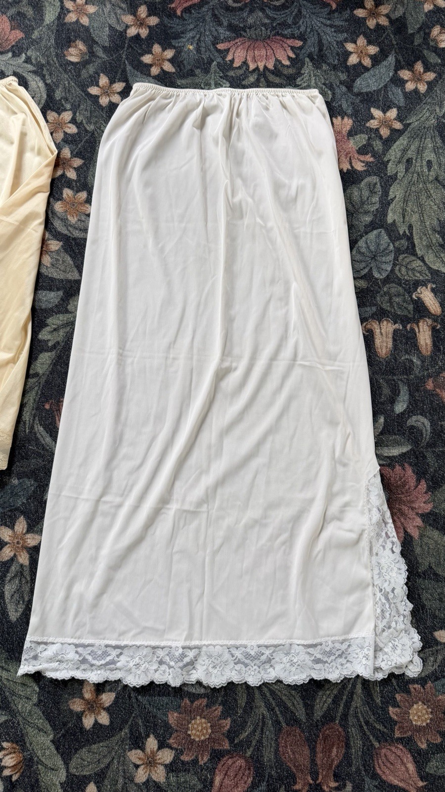Vintage Nylon Slip Skirt Lot of 4 Midi Full Length Lingerie Intimates M L XL