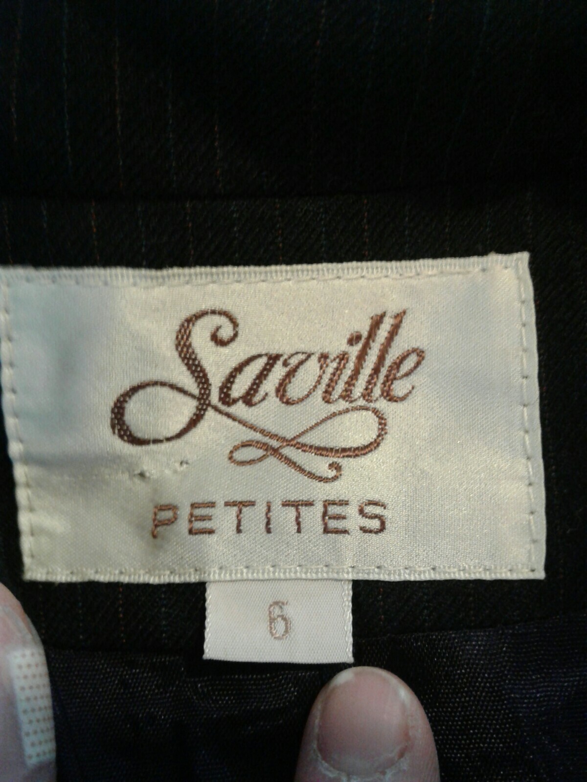 Vintage Saville Women Size 6 Pinstripe Skirt Suit Blazer (CB13)