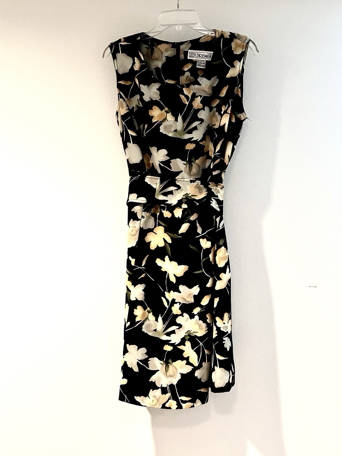 Vintage Chrysantheme Brand Summer Sleeveless Floral Dress Womens Size 16
