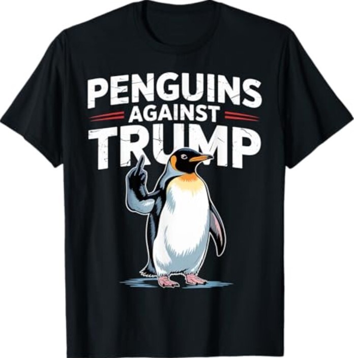 Penguin Flippers Up Resist Funny Penguins Against Trump T-Shirt