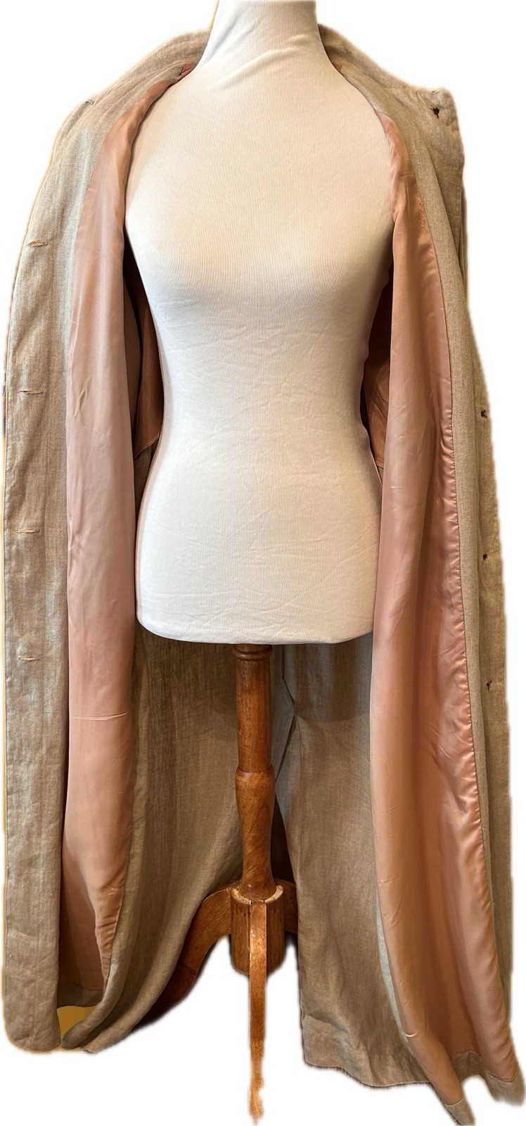 VTG GAP Long Linen Duster Trench Coat Jacket Small Normcore Dead stock EVC