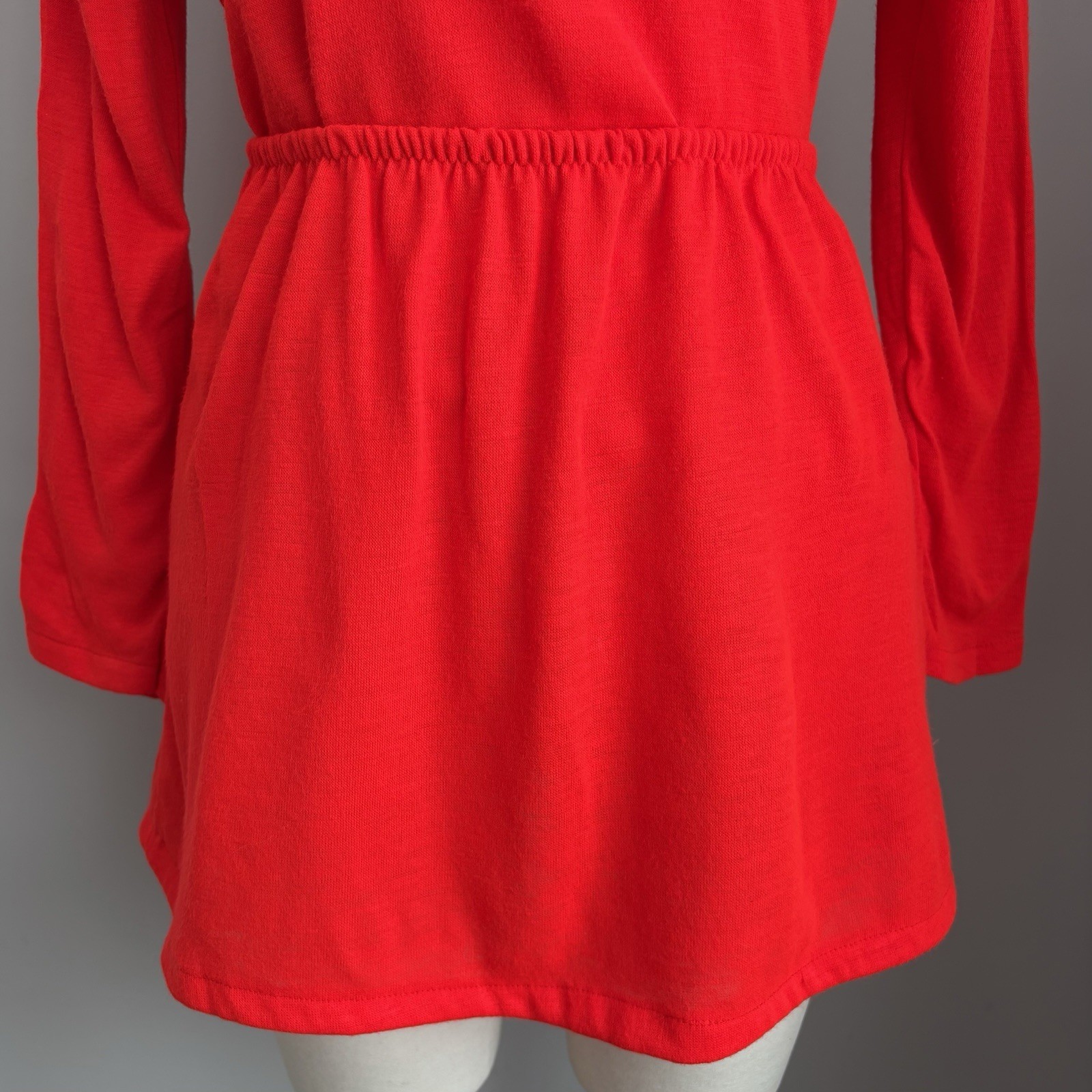Mod Vintage 1960’s Red “Off Limits” Patch Bodysuit Top & Mini Skirt Set S/M
