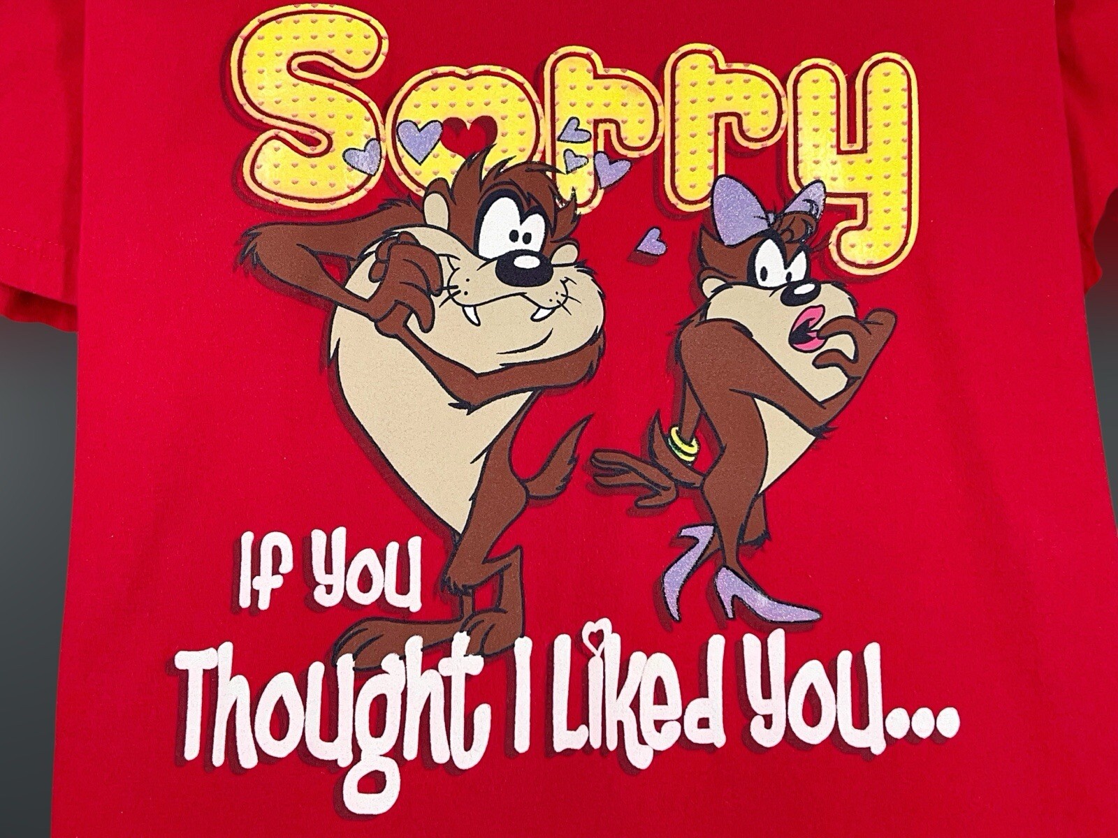Vintage Taz Valentines Day T Shirt Single Stitch Size 3xl Tasmanian Devil