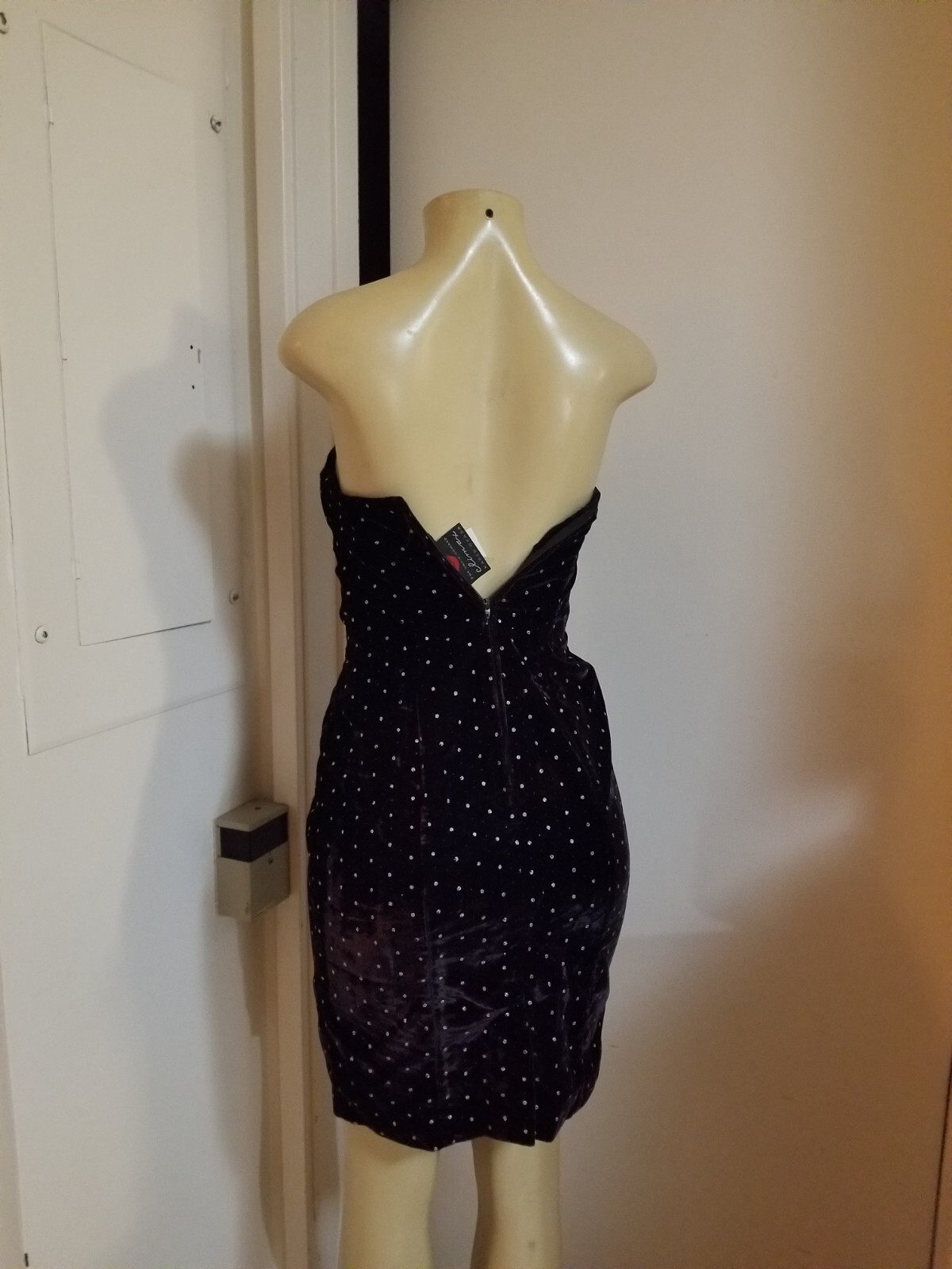 Vintage 80s Karen Okada David Howard climax velvet rhinestone dress