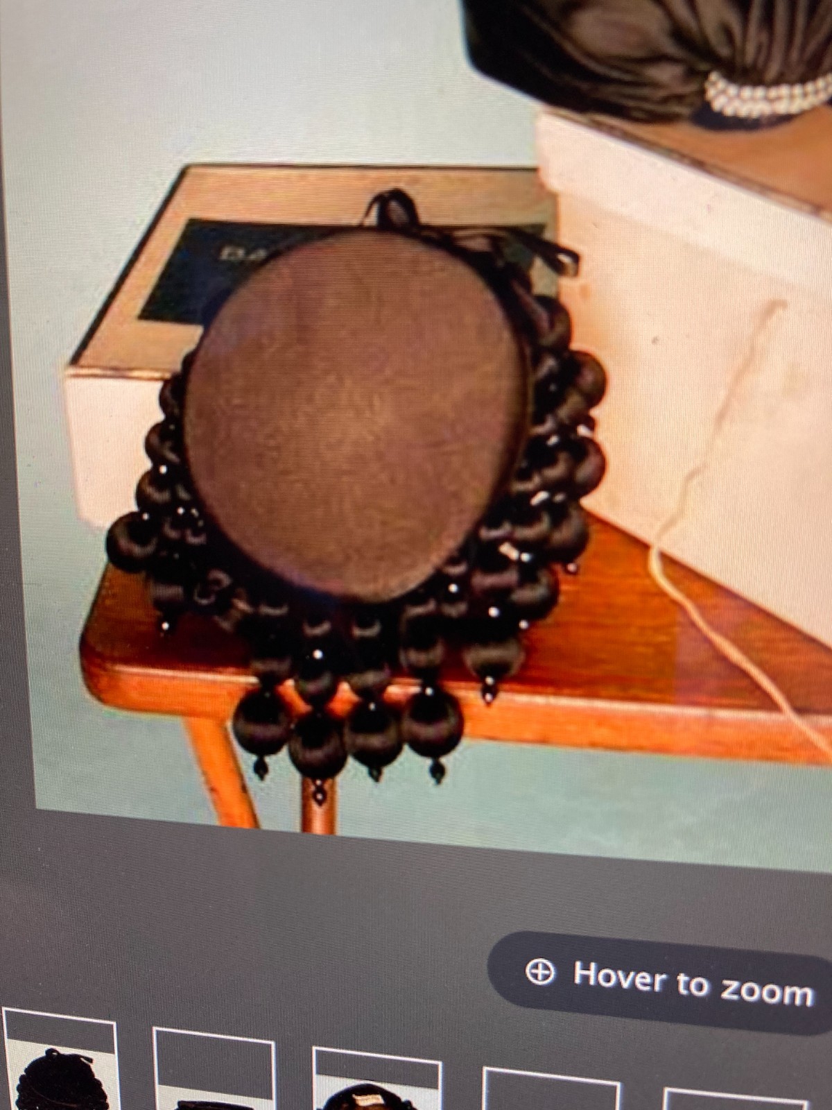 Authentic Antique Balenciaga Beads from Dress Winter 1961 Haute Couture for Hat