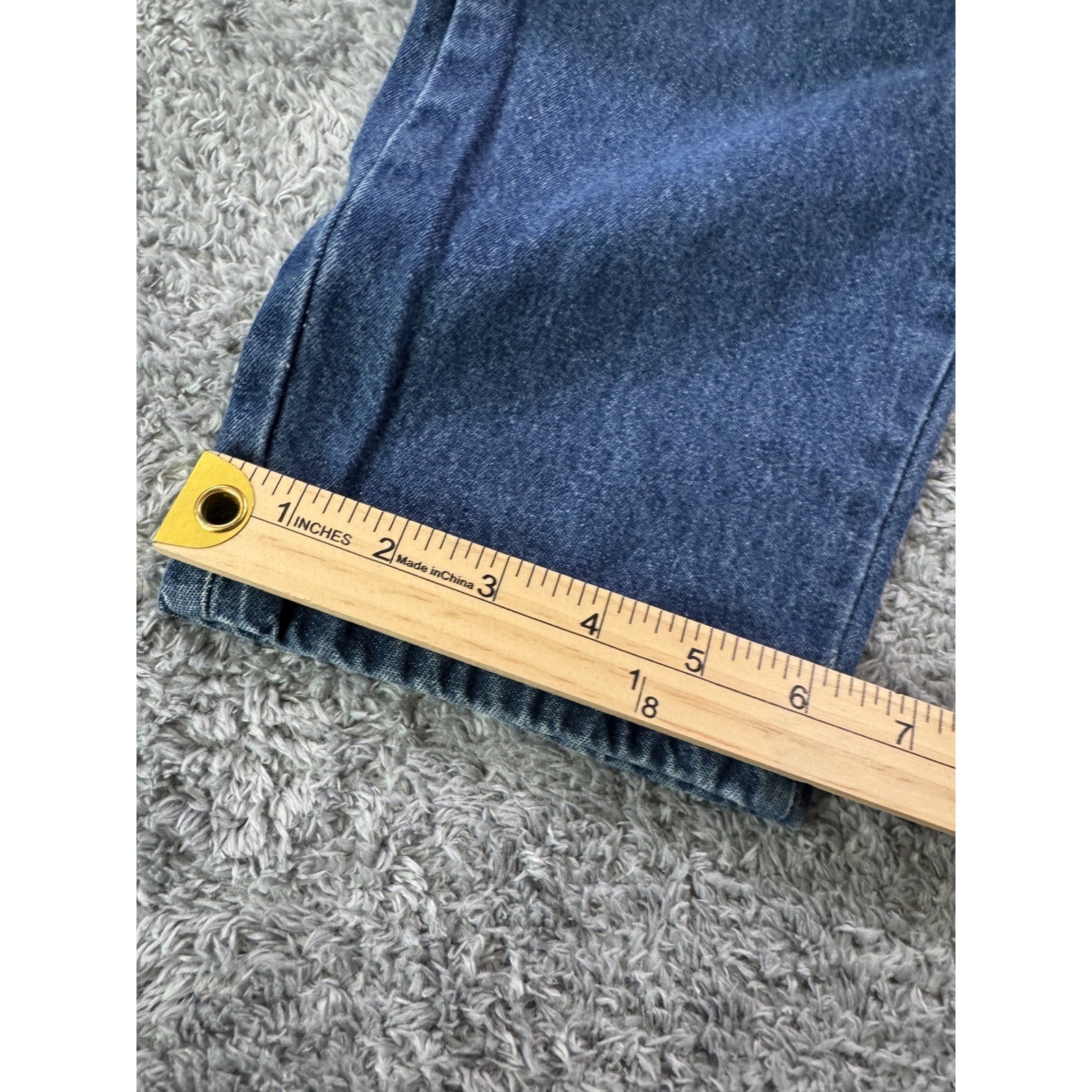 Vintage RN 58287 High Waisted Mom Jeans 12 Petite Blue Elastic Waist Cotton