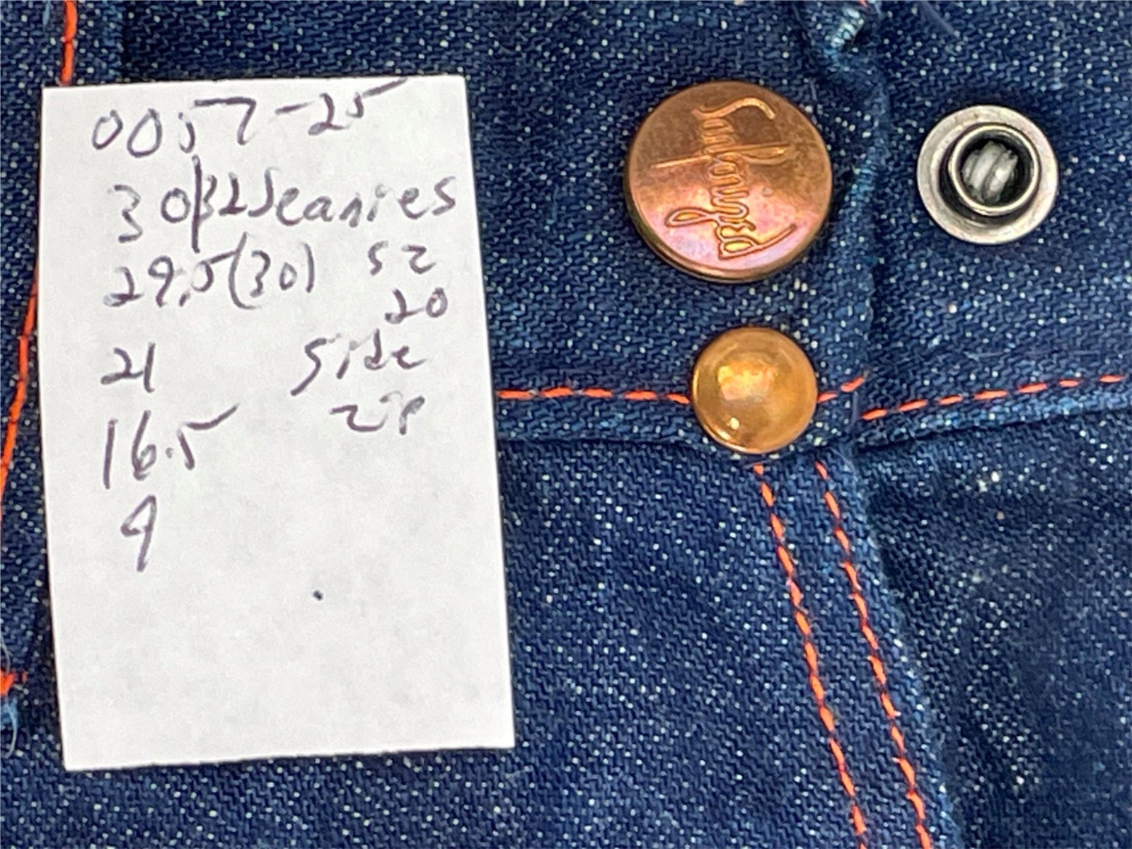 VTG 50S NEW WOMENS 30 X 30 JEANIES SANFORIZED DARK DENIM SIDE ZIP JEANS PANTS