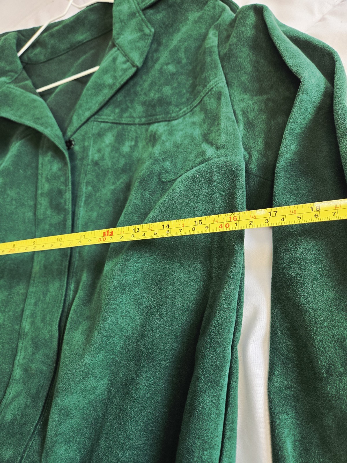 Vtg 80’s Indie Trench Coat Womens M Green Ultra Suede Collection Boho Retro