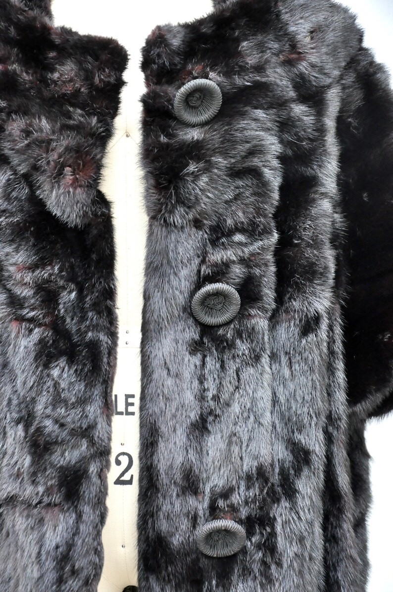 MINK Fur Jacket Coat Cape 30s 40s Mid Century Fur Pin Up Rockabilly Elegant OS