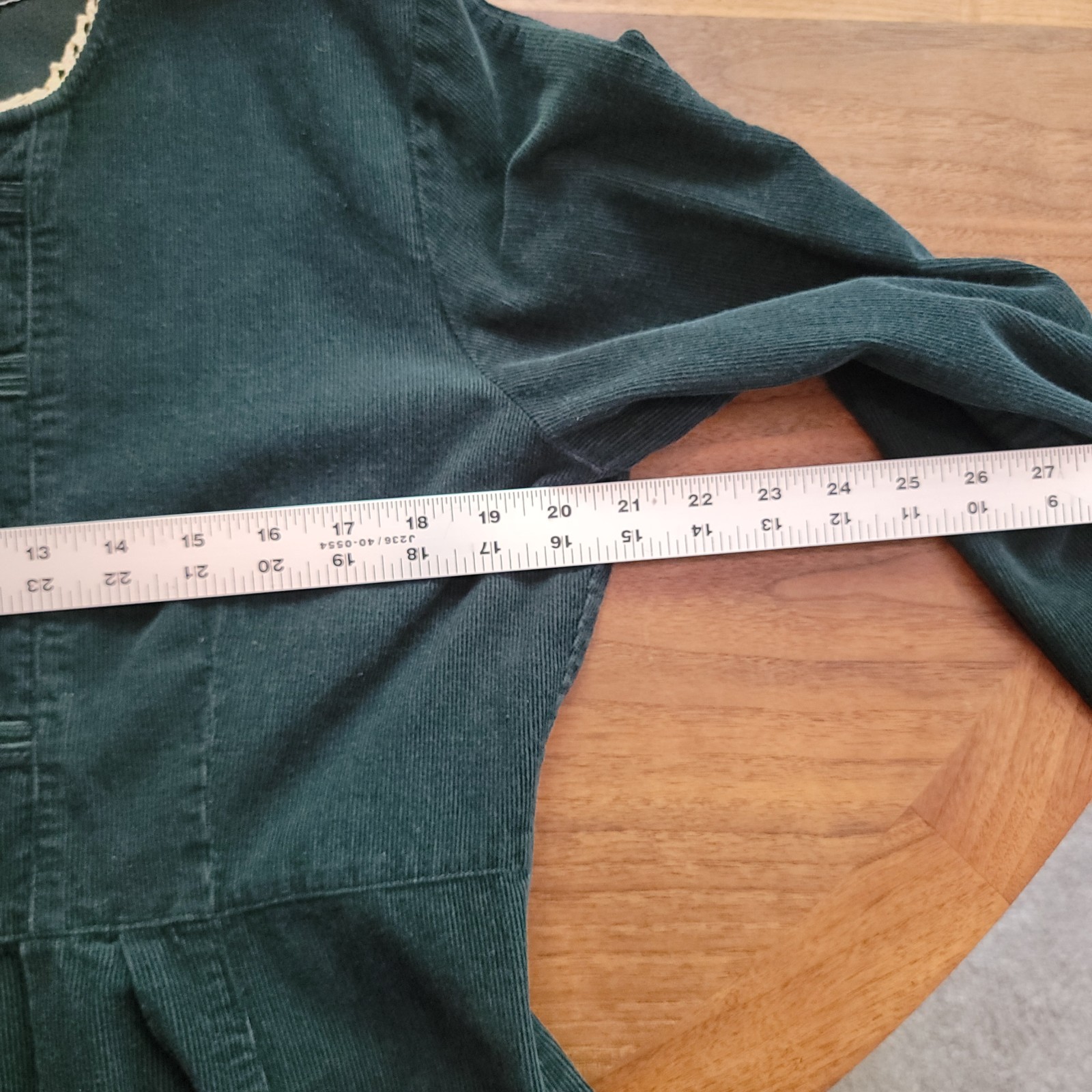 Vintage Corduroy Green Midi 10/L Dress Renaissance Festival Prairie Boho Cottage