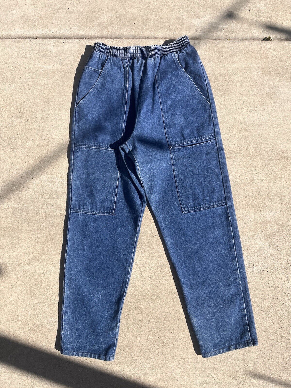 1980’s L High Waisted Elastic Waist Band Mom Jeans