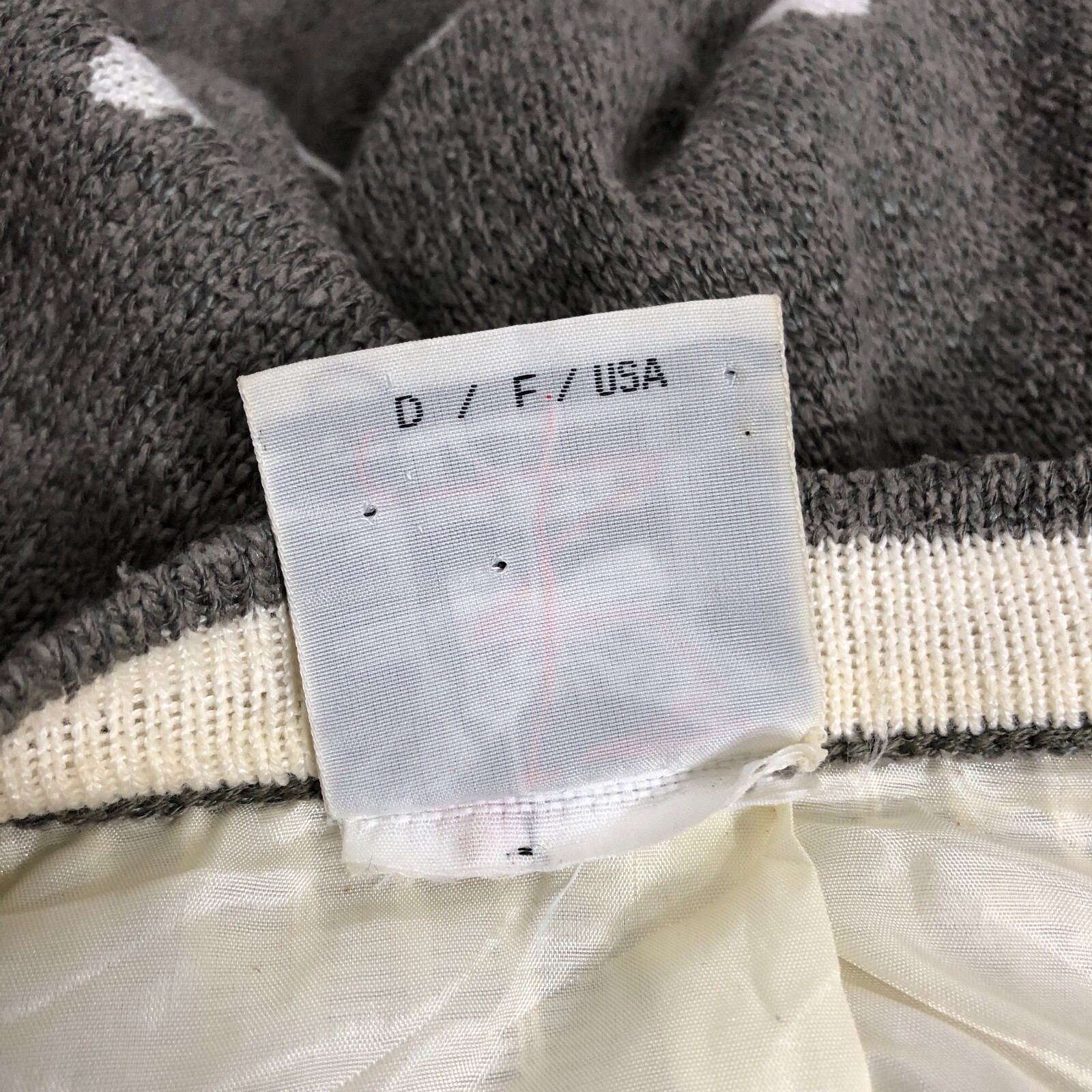 Vintage Austria Skirt Suit Cardigan Womens 8 Gray Cotton Silk Tailored Knit