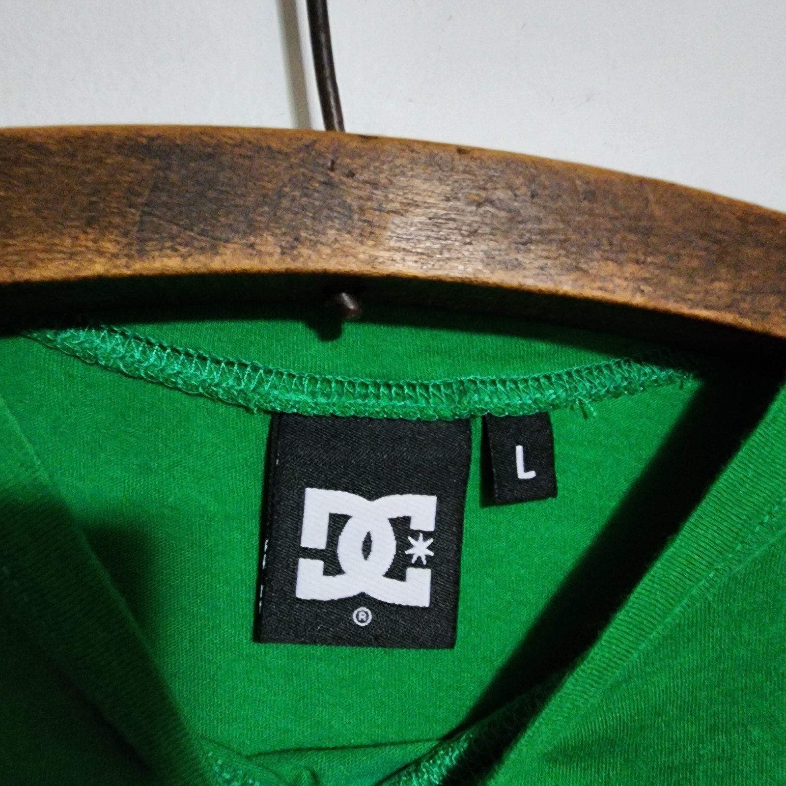 VTG 90s DC Shoes Babydoll T Shirt Made in USA Kelly Green Fitted Y2K Skate…