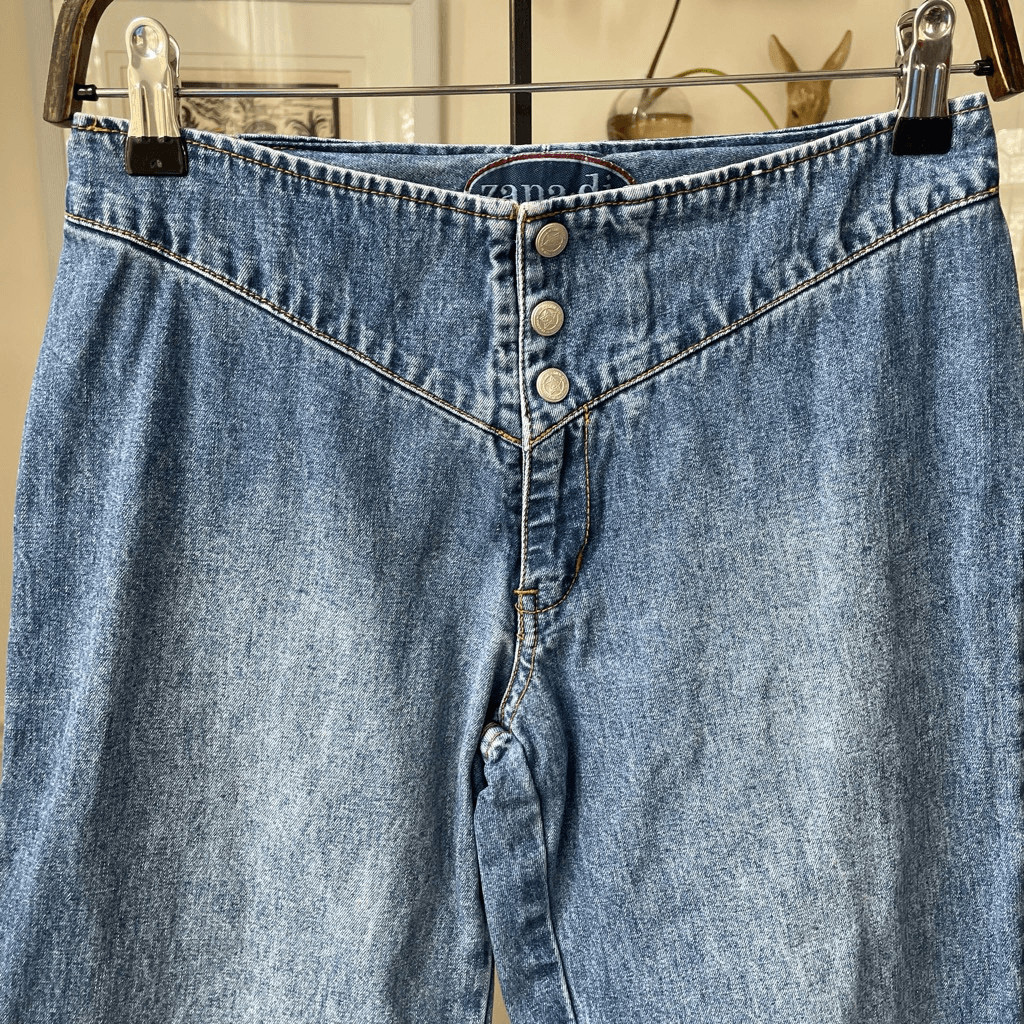 Vintage 90s Zana Di Low Rise Hip Hugger Flare Jeans 5 6