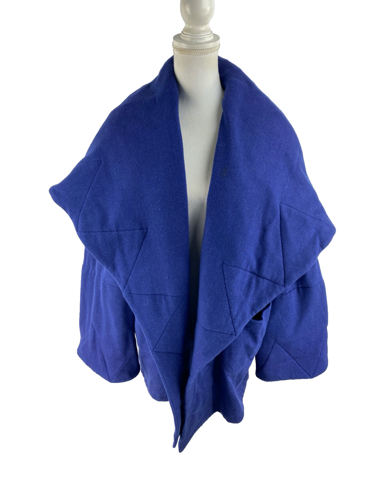 Norma Kamali Iconic Shawl Collar Open Front Oversized Vtg 80s 90s Coat Jacket