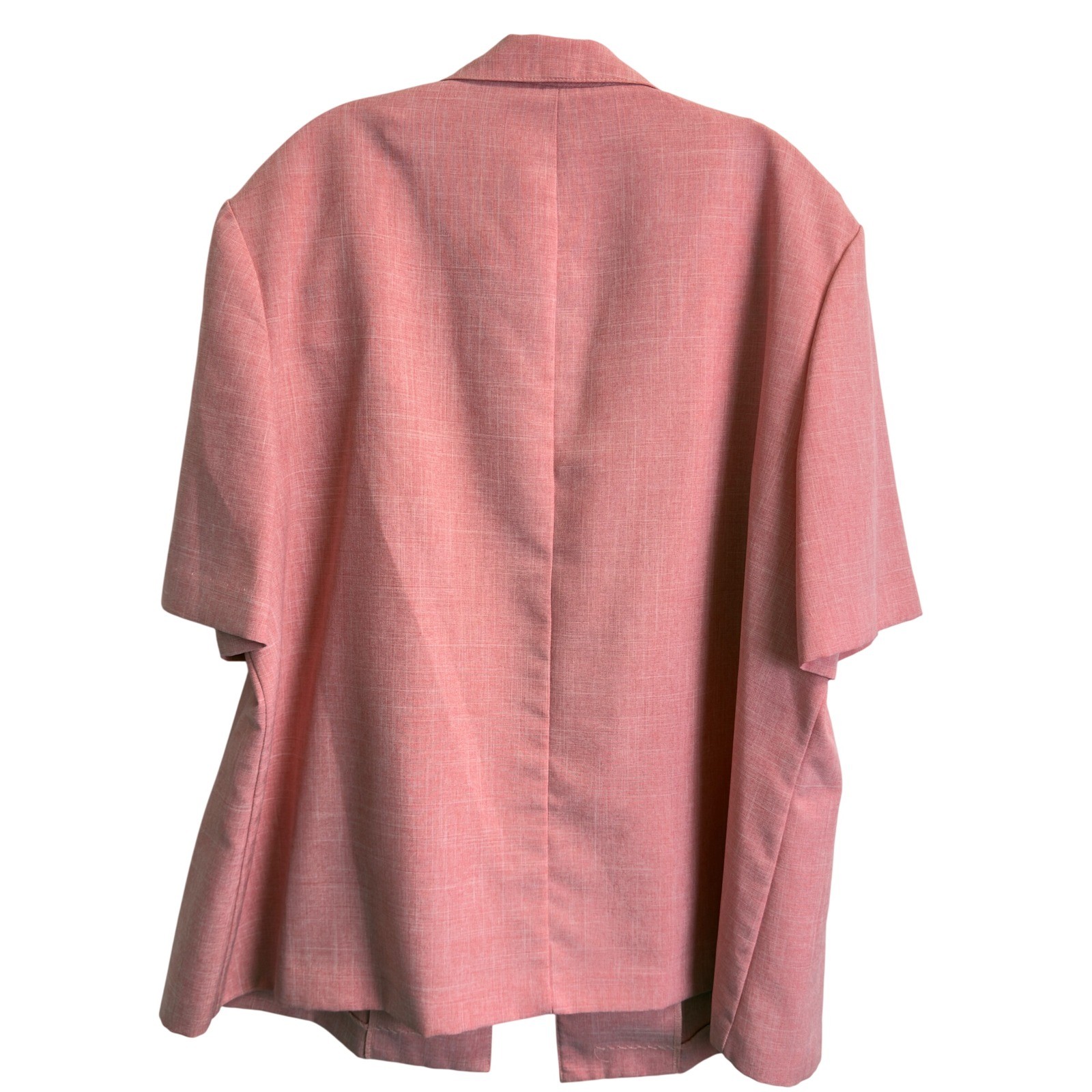 Nikki Vintage Pink Skirt Suit Set Short Sleeve Blazer Elastic Waist Skirt 3X