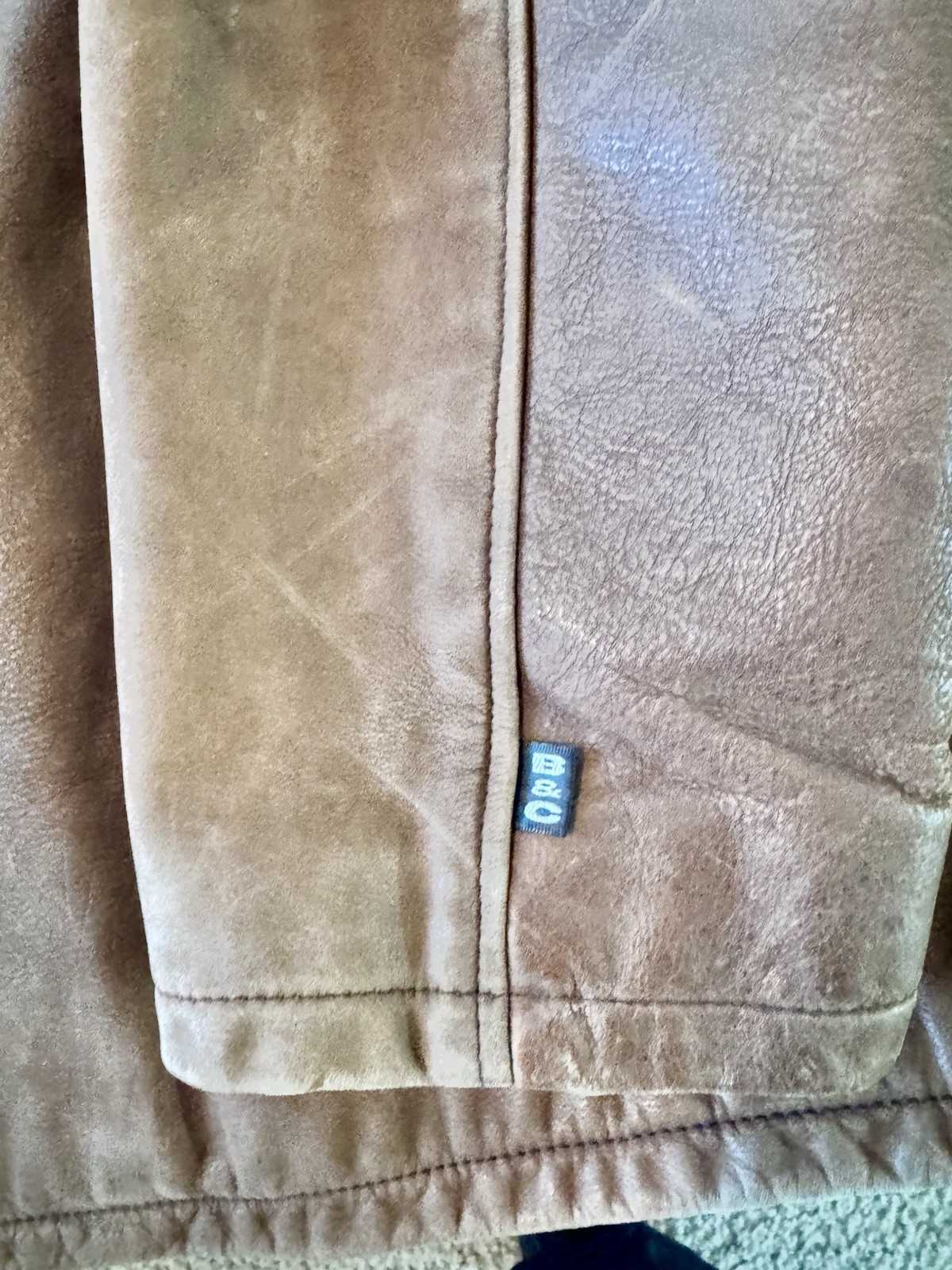 Vintage Leather Jacket 80s Bod&Christensen Couture Brown Coat Quilted Lining