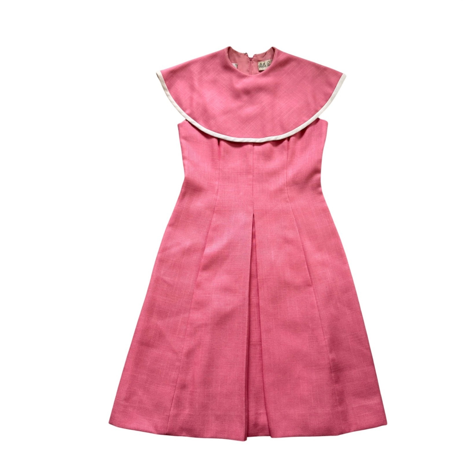 Mollie Parnis Women’s Shift Dress Small Vintage 60s Mod Retro Barbiecore Pink