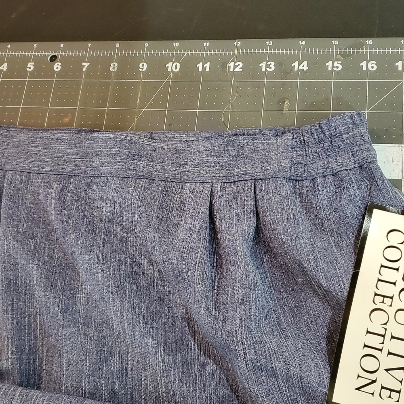 Vintage 90s Pencil Skirt Womens Size 14 Executive Collection Blue Career
