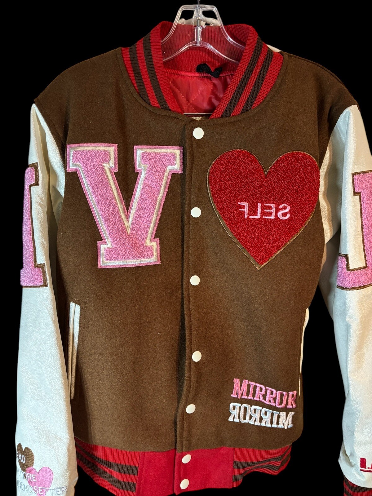 Jacket Wool Varsity Style XS Head Attire SELF LOVE –Y2K Baddie Streetwear Trendy