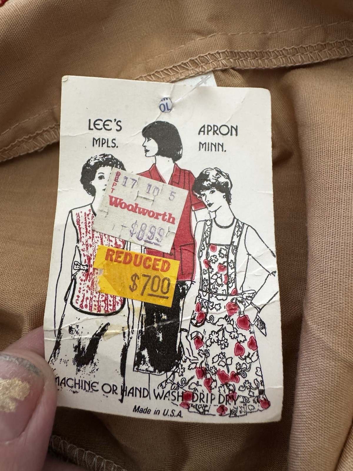 Vintage 60s woolworths Lee’s Tan Grocery/Chore Smock Shirt XL :NOS