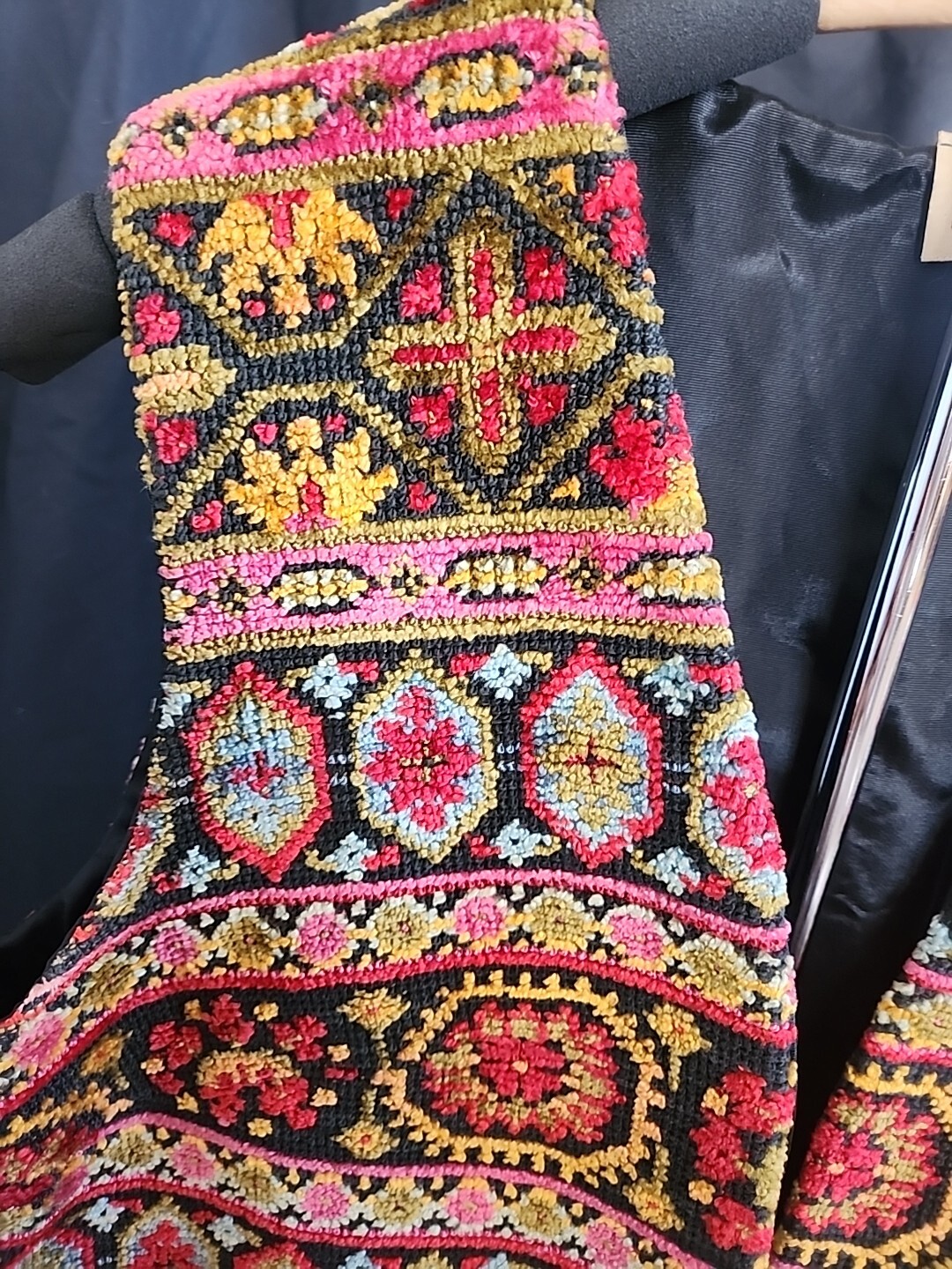 VTG Aladdin 70’s Carpet/Needlepoint/Tapestry Vest, Multicolor, Size M-L