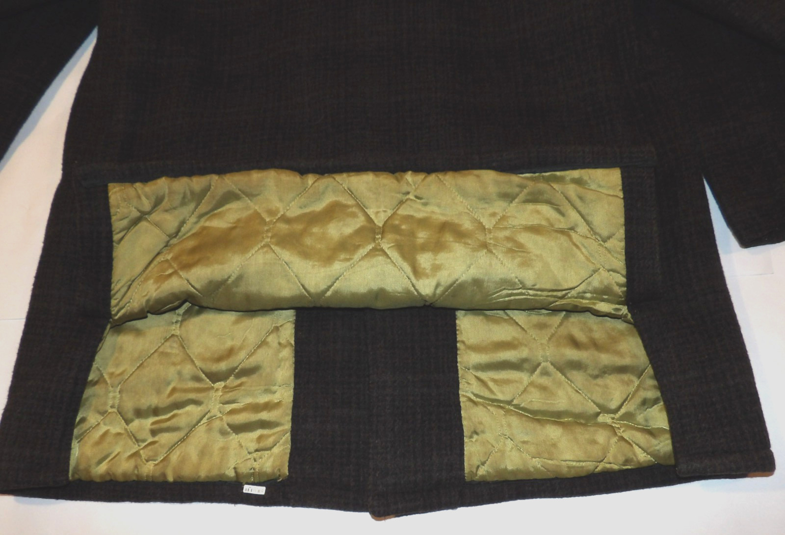 VINTAGE 1950s PENNEY’S PLAID WOOL WINTER COAT! PILE LININING! 4-BUTTON FRONT! 42