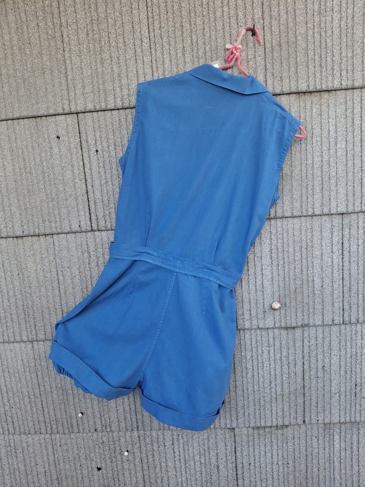 Vintage 1940s 1950s blue basketball uniform girl’s woman’s gym Romper Shorts