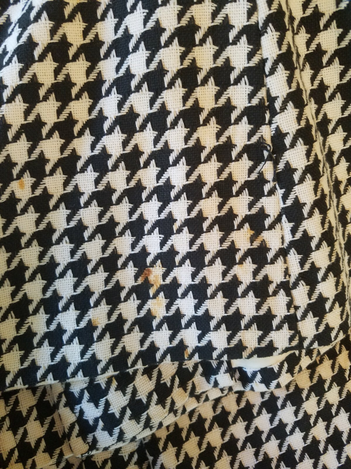 Womens Houndstooth Peacoat Jacket Vintage 50s 60s S/M Thalhimers Union Made