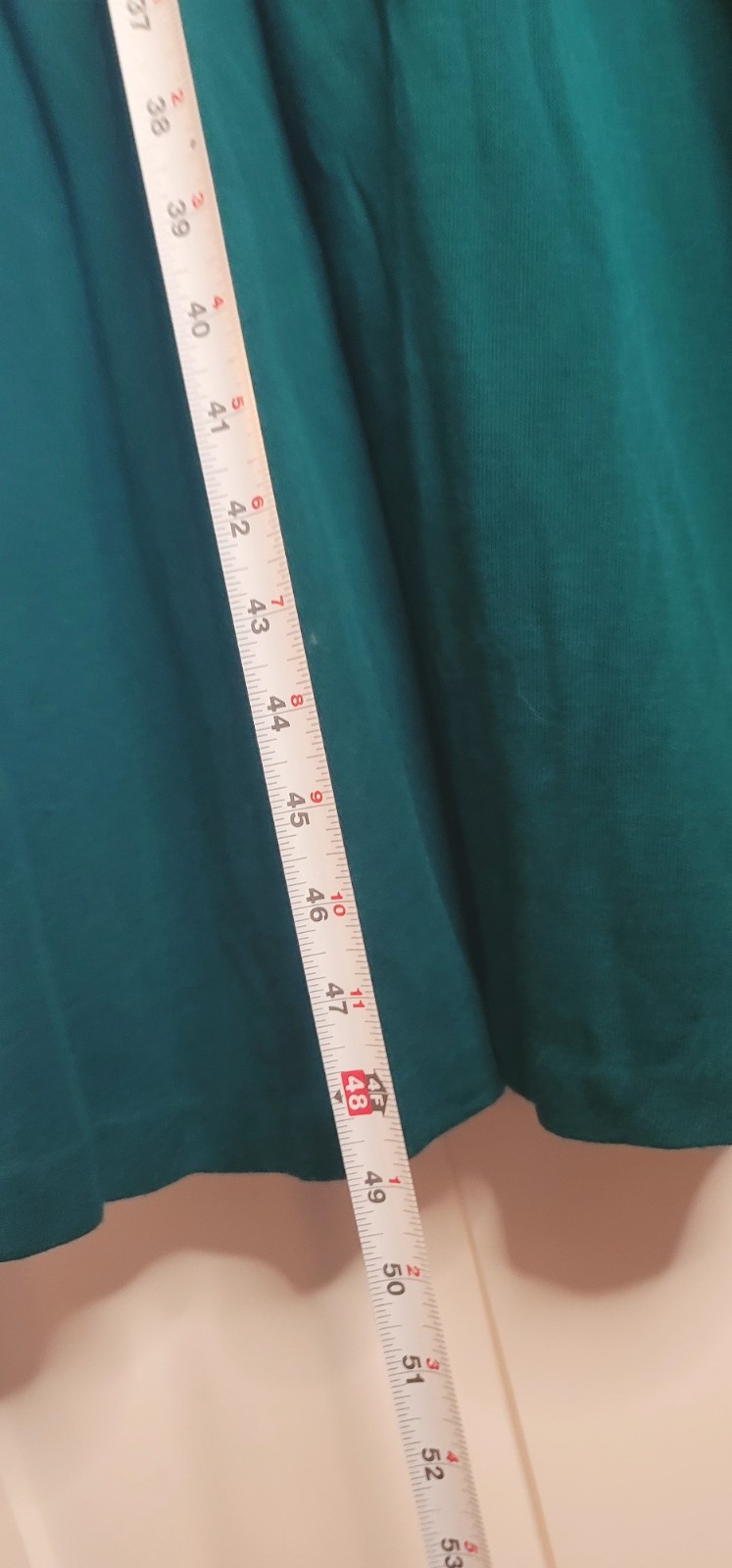 VTG 80s Ms Conduct California Teal Green Dress Boho USA 22W