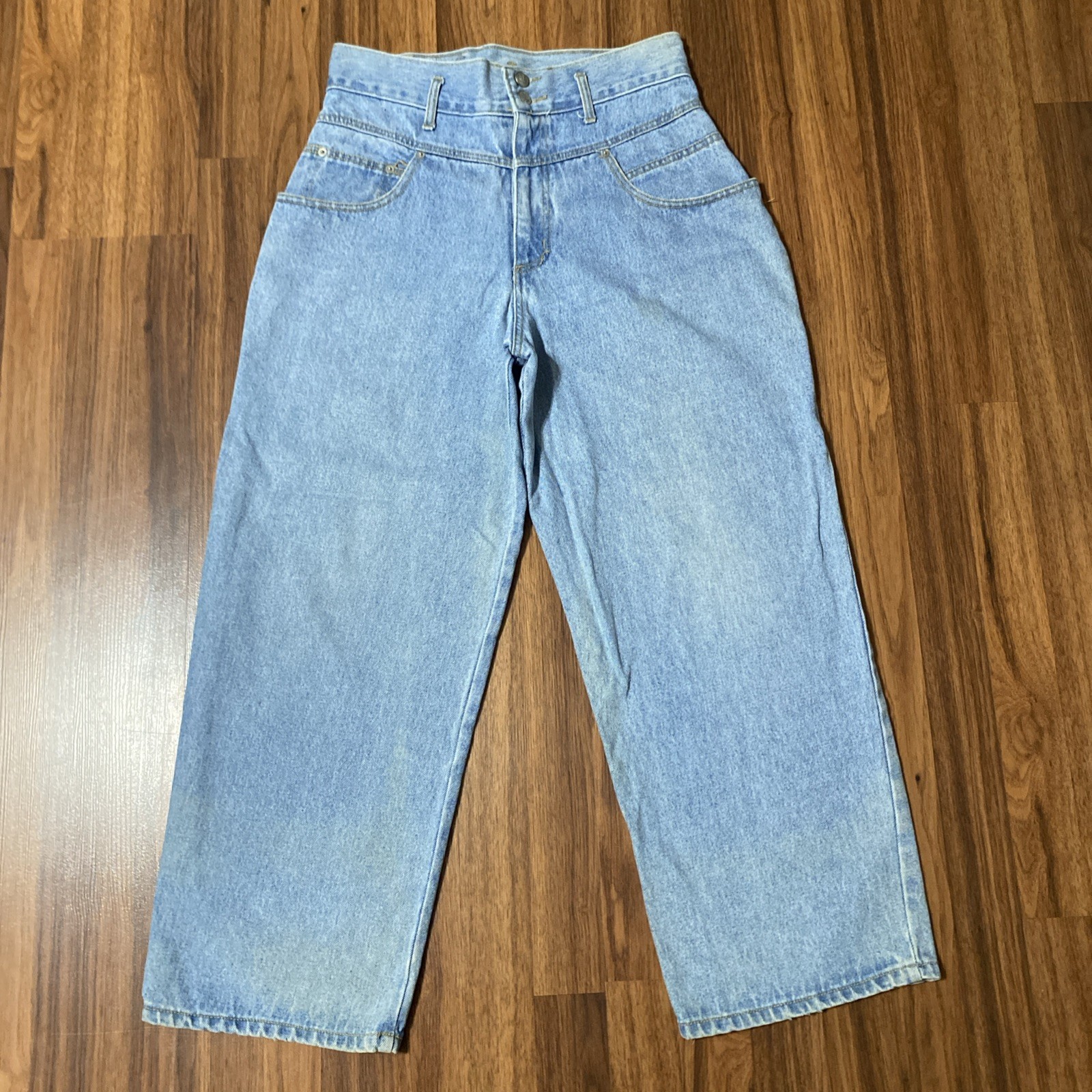 Vintage Y2K Baxter Women’s Jeans Sz M 30×25.5 Baggy Wide Leg Pleated High Rise