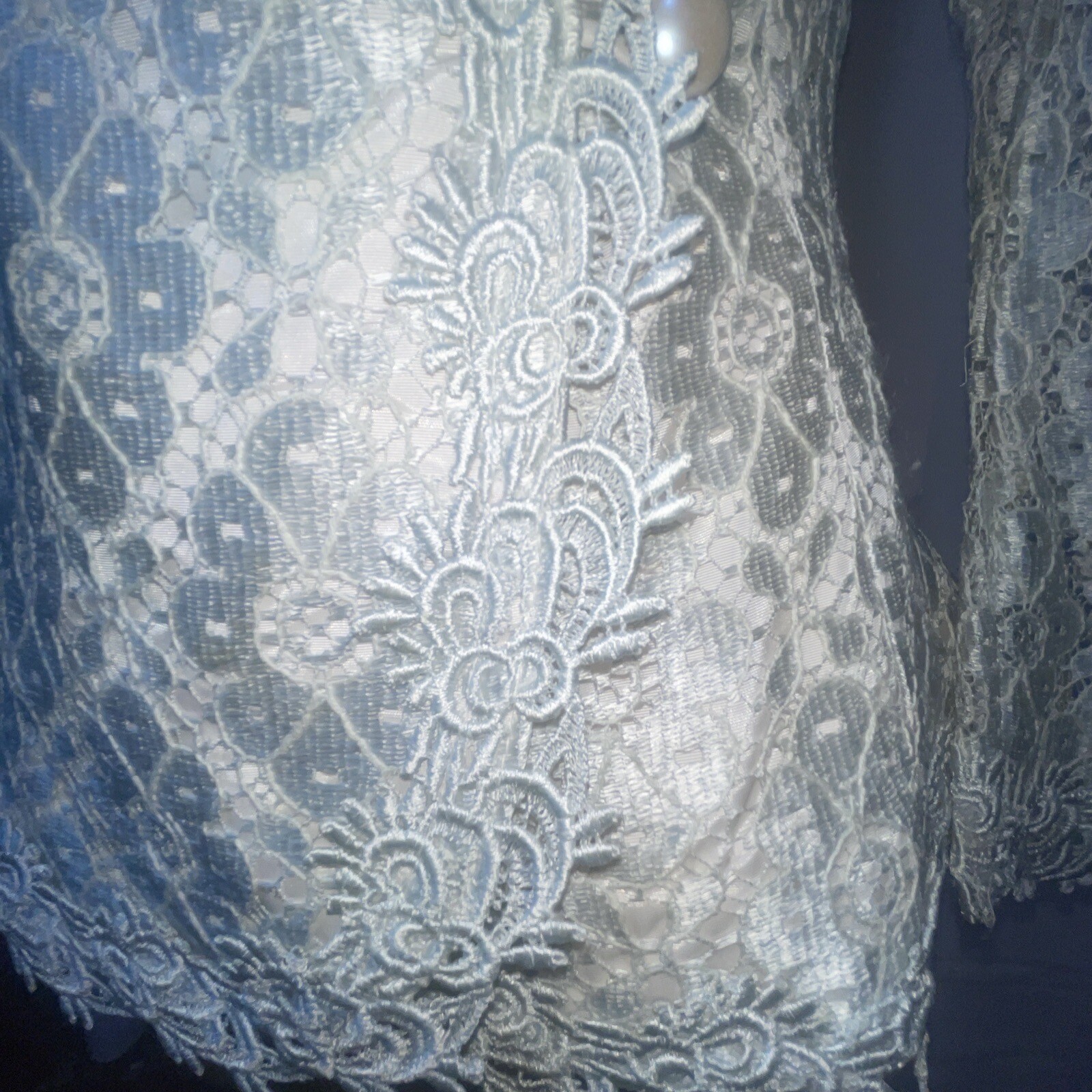 VTG Cachet By Bari Protas Layered Lace Top Jacket Size 5-6 Victorian STUNNING