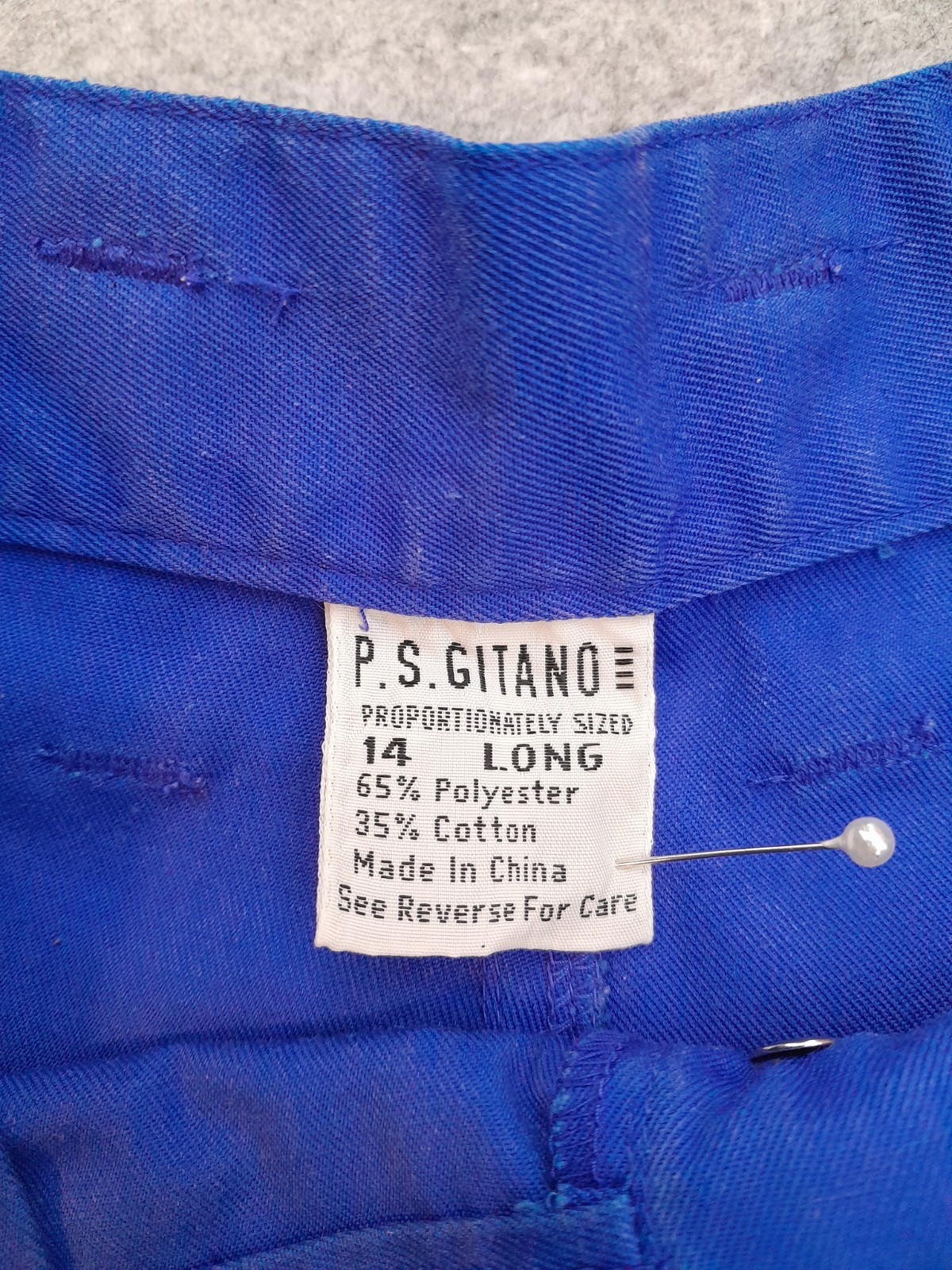 VINTAGE P.S. Gitano Jeans Womens 10 Long Blue High Waisted Mom Baggy 80s 90s
