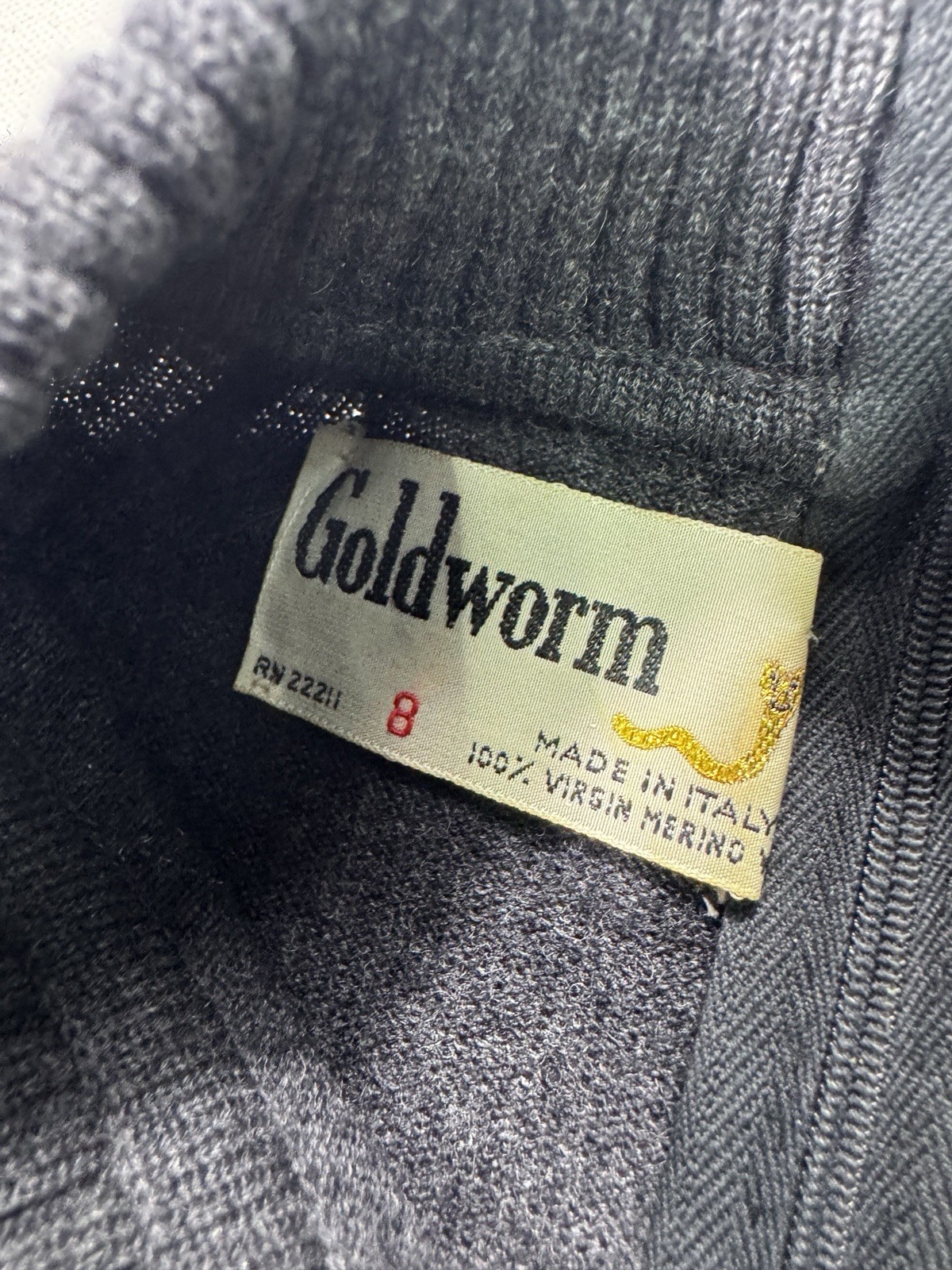 Vintage 60s Goldworm Merino Wool Tunic Sweater Women’s Size 8 Grey Italy