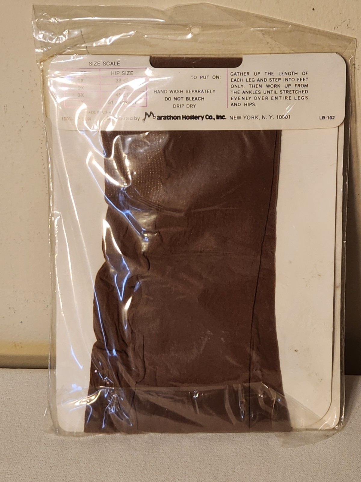 Vintage Marathon Turbo 7 Women’s Nylon Size 4X Hips 48″-60″ Taupe Sealed Package