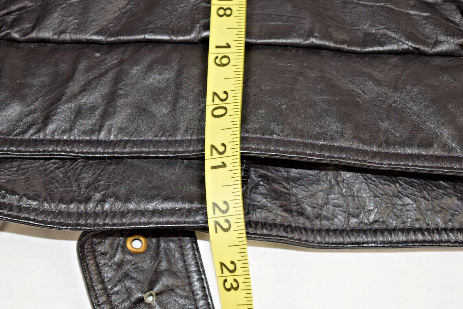 Vintage Leather Jacket Steer Brand Size M/L 80s Glassy Black Fringe All Across