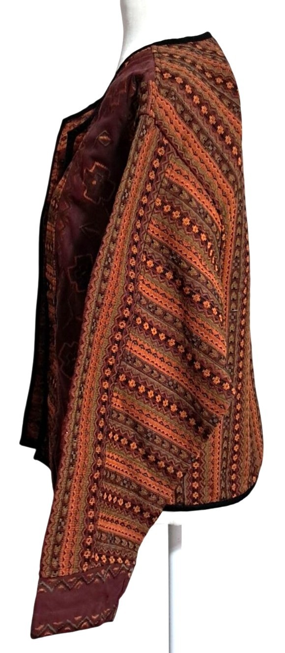 Passports Pier 1 Imports Jacket Womens Medium Multicolor Vintage Tapestry Boho
