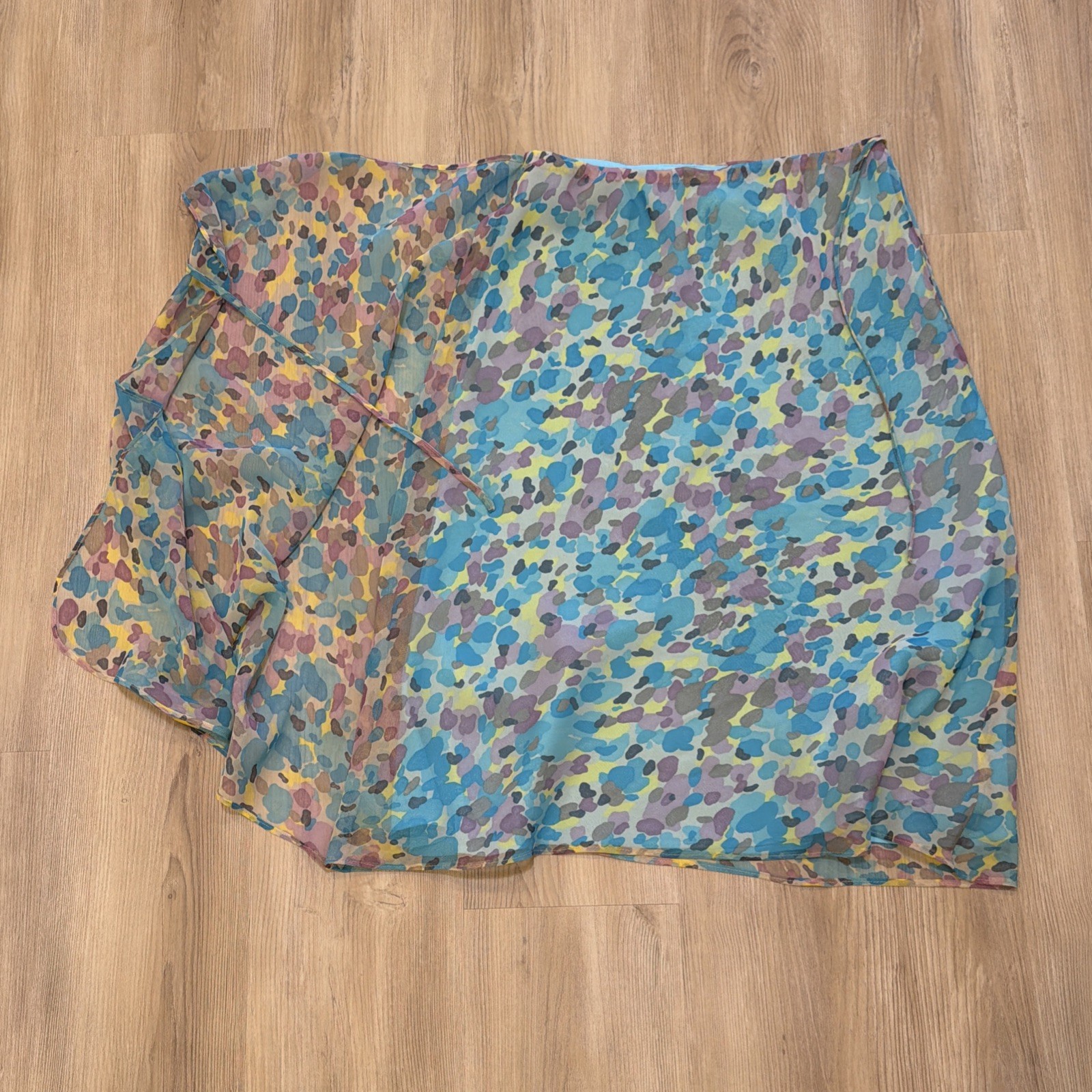 Vintage 90s Y2K Midi Skirt Womens Medium Chiffon Wrap Style Romantic Fairycore