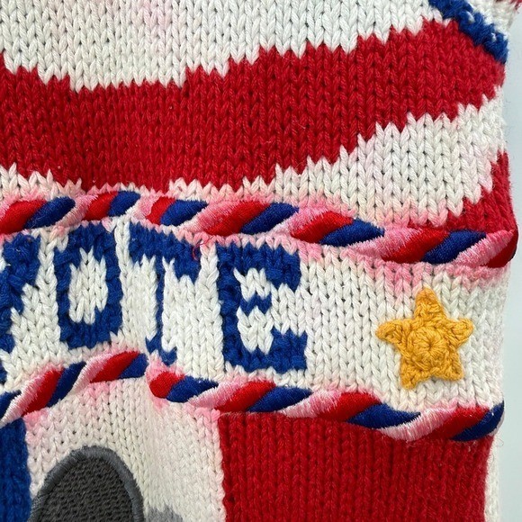 FLAWED PLEASE READ – RARE BELLE POINTE VOTE REPUBLICAN DEMOCRAT SWEATER VEST LG