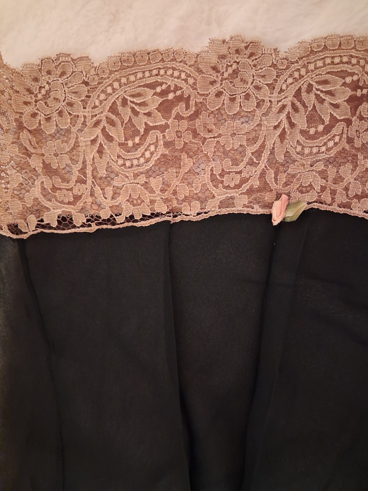 Vintage Panties Bra 1930’s Lace Black Silk Chiffon Tap Pants Lingerie Ladies Xs