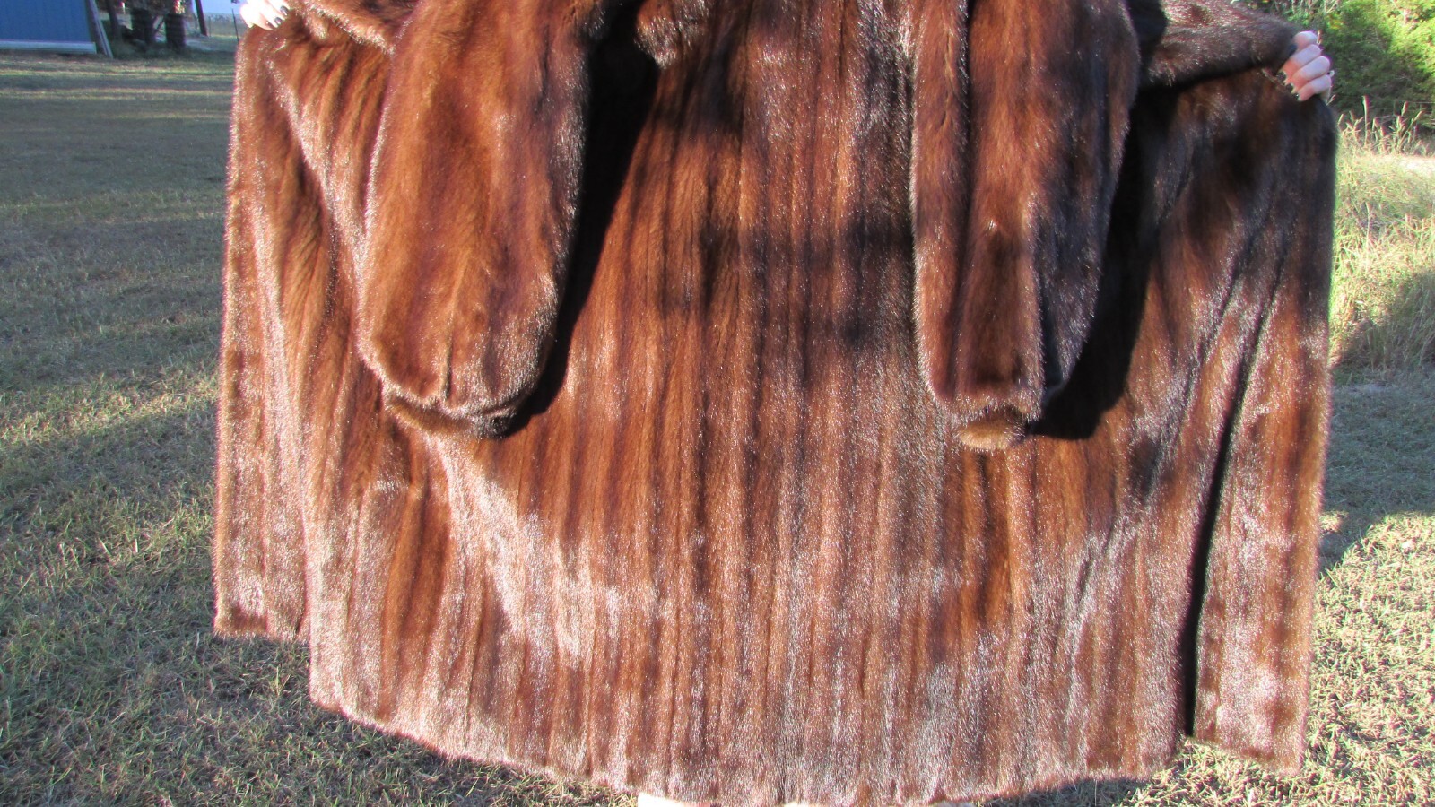 Very Finest Mahogany Full Length Natural Ranch Mink Fur Coat HENIG FURS 53″ long