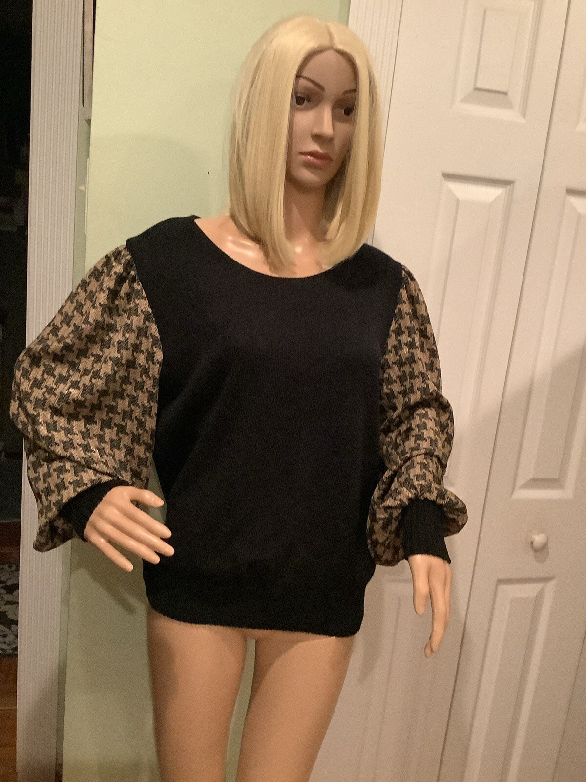 Anthony Sicari Vintage Light Weight Elegant Sweater Puffed Sleeves Size 18