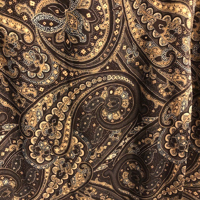 Vintage L’Amadei Wrap Skirt Size 12 Paisley Brown DP Altomonte Lined Maxi