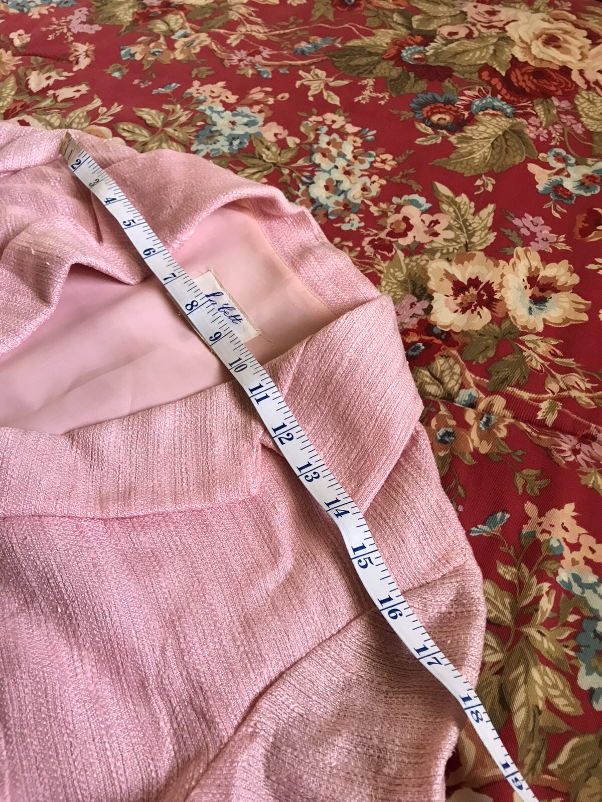Sa’Bett of California Women’s Vintage 60’s Pink Coat Jacket Skirt Suit Size XS/S