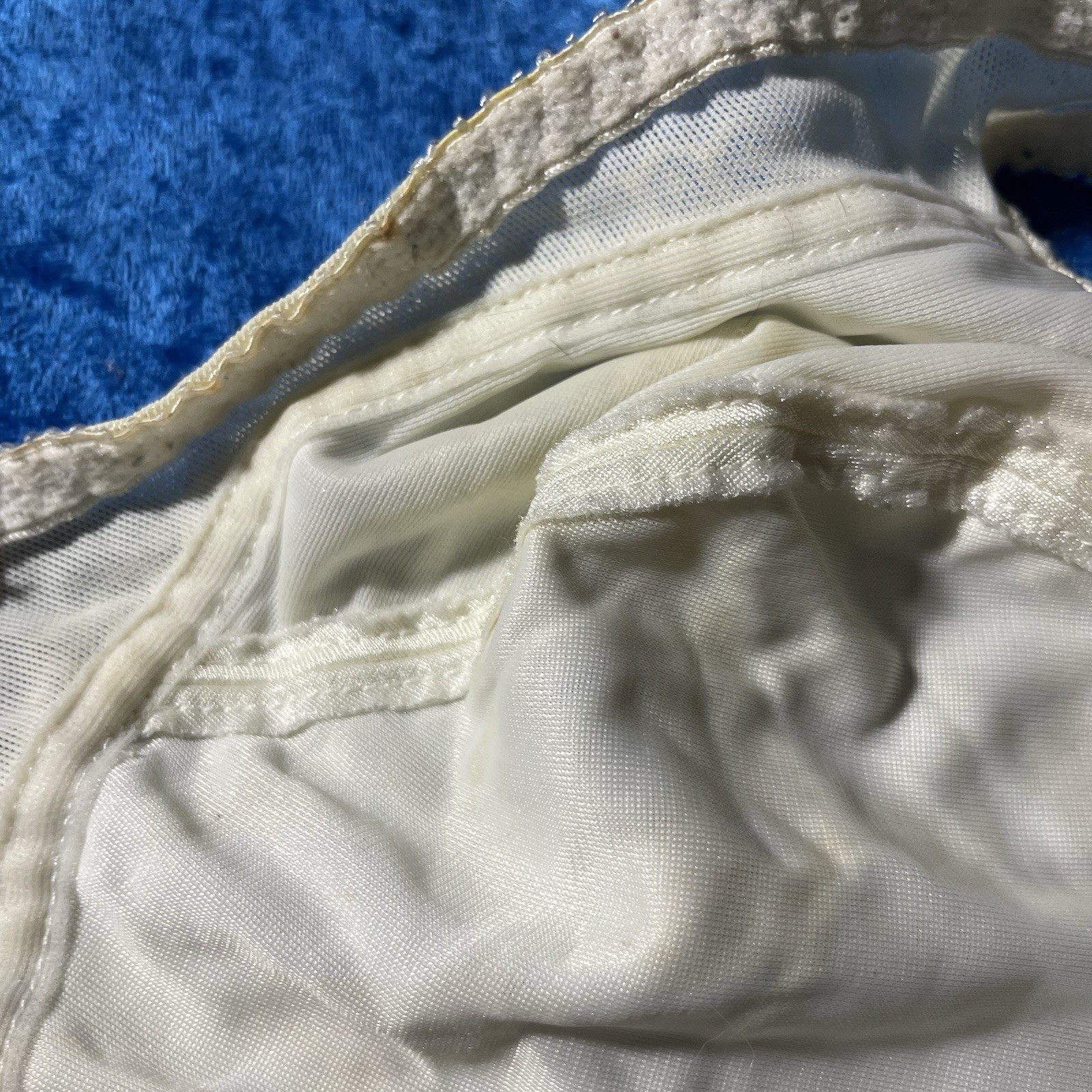 Vintage Nylon Bra 40b White Fair Condition As Is